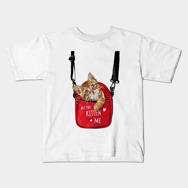 Are You Kitten ME ? Kids T-Shirt by Mako Design 